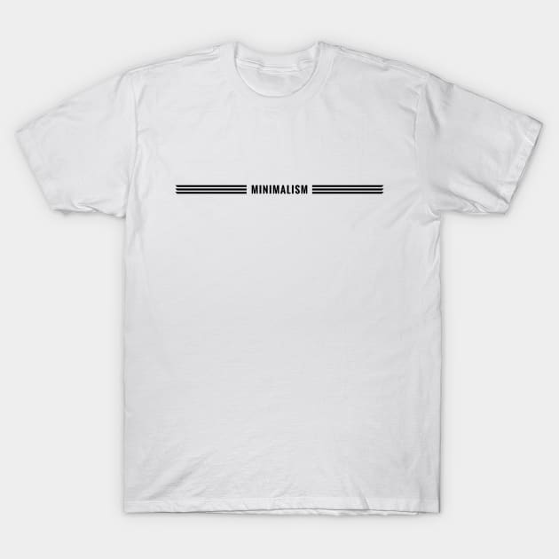 Triple Lined Minimalism (black version) - Minimal DM T-Shirt by Minimal DM